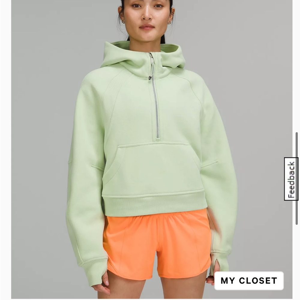 Lululemon scuba oversized half zip hoodie creamy mint small